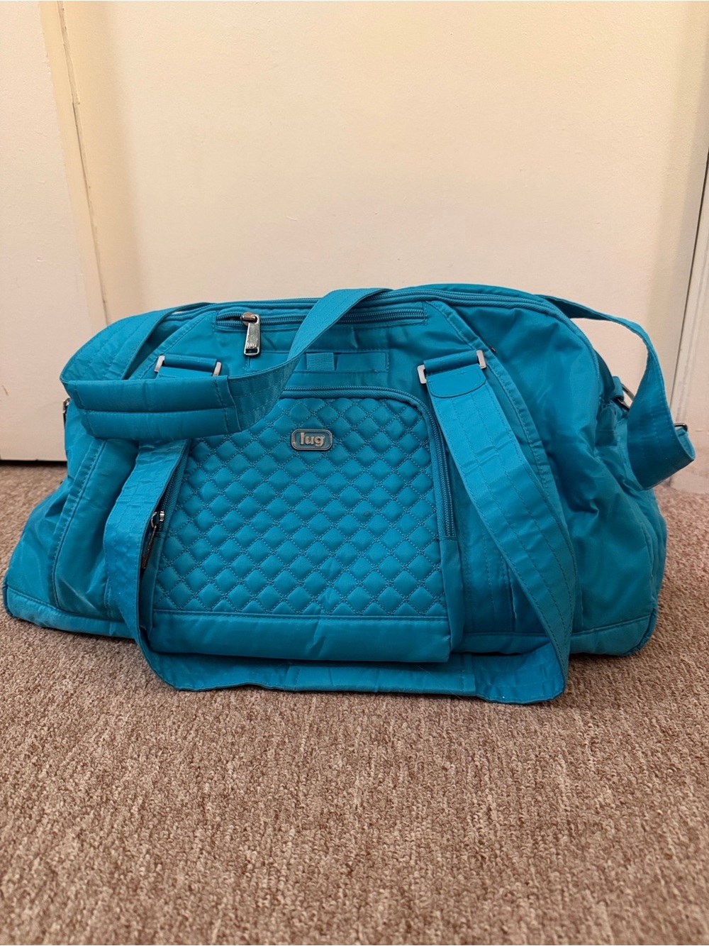 Lug Propeller Gym/Overnight Bag, Aqua Teal